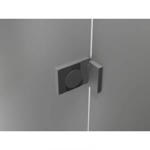 MEXEN/S - Lunar sprchový kút štvrťkruh krídlový 80 x 80, transparent, grafit metal 833-080L-080P-95-00