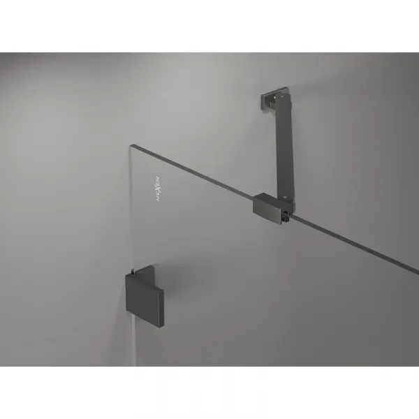 MEXEN/S - Lunar sprchový kút štvrťkruh krídlový pravá 100 x 80, transparent, grafit kartáčovaná 833-100P-080L-66-00