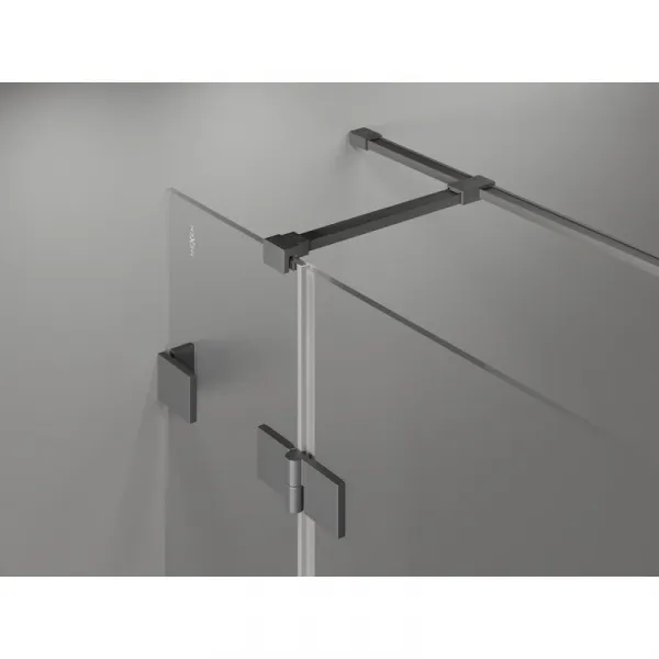 MEXEN/S - Lunar T sprchovací kút dvere krídlové ľavá 140 x 70, transparent, grafit metal 834T-140-070-95-00-L