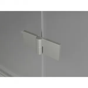 MEXEN/S - Lunar L sprchový kút dvere krídlové pravá 70 x 70, transparent, nikel kartáčovaný 834L-070-070-97-00-P