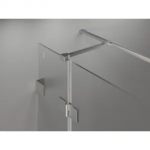 MEXEN/S - Lunar T sprchovací kút dvere krídlové ľavá 140 x 70, transparent, nikel kartáčovaný 834T-140-070-97-00-L
