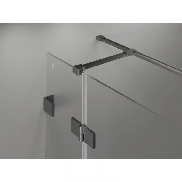 MEXEN/S - Lunar T sprchovací kút dvere krídlové pravá 135 x 70, transparent, grafit kartáčovaná 834T-135-070-66-00-P