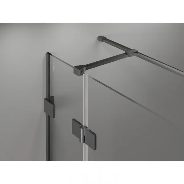 MEXEN/S - Lunar T sprchovací kút dvere krídlové pravá 110 x 70, transparent, grafit kartáčovaná 834T-110-070-66-00-P