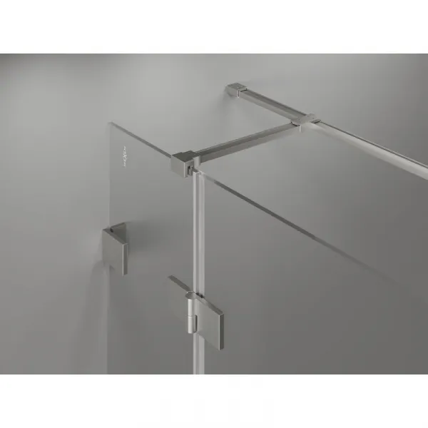 MEXEN/S - Lunar T sprchovací kút dvere krídlové ľavá 130 x 70, transparent, nikel kartáčovaný 834T-130-070-97-00-L