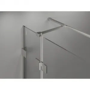 MEXEN/S - Lunar T sprchovací kút dvere krídlové ľavá 120 x 70, transparent, nikel kartáčovaný 834T-120-070-97-00-L