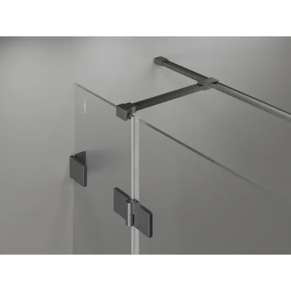 MEXEN/S - Lunar T sprchovací kút dvere krídlové pravá 110 x 70, transparent, grafit kartáčovaná 834T-110-070-66-00-P