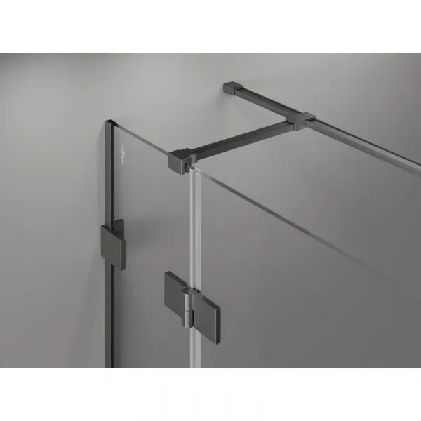 MEXEN/S - Lunar T sprchovací kút dvere krídlové pravá 135 x 70, transparent, grafit kartáčovaná 834T-135-070-66-00-P