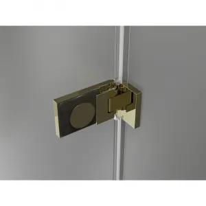 MEXEN/S - Lunar-F sprchovací kút skladacie dvere pravá 100 x 80, transparent, zlato 836-100-080-50-00-P