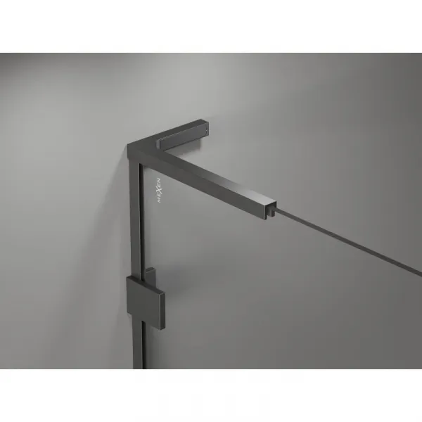 MEXEN/S - Lunar L sprchový kút štvrťkruh krídlový 100 x 100, transparent, grafit metal 833L-100L-100P-95-00