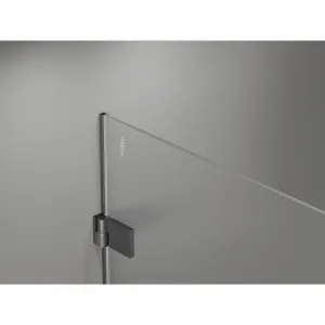 MEXEN/S - Lunar-B L sprchový kút dvere krídlové ľavá 100 x 70, transparent, grafit kartáčovaná 832L-100-070-66-00-L