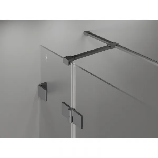 MEXEN/S - Lunar T sprchovací kút dvere krídlové pravá 140 x 70, transparent, grafit metal 834T-140-070-95-00-P