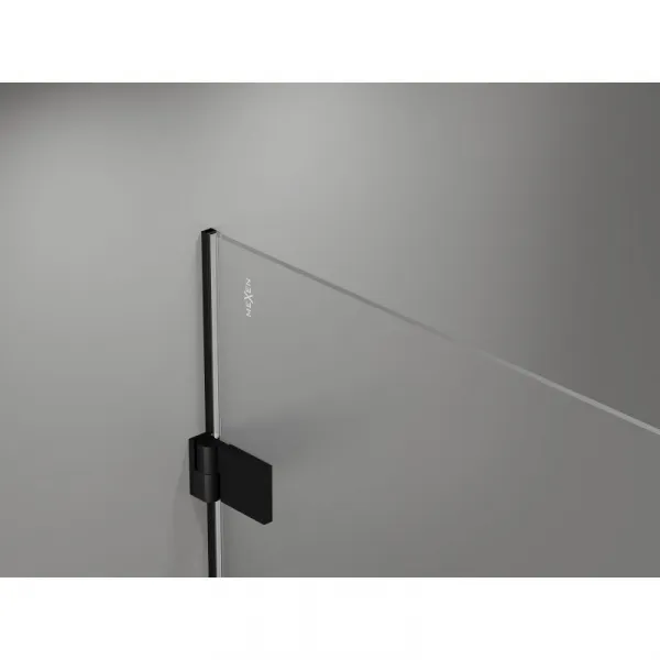 MEXEN/S - Lunar-B sprchovací kút dvere krídlové pravá 80 x 80, transparent, čierna 832-080-080-70-00-P