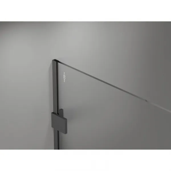 MEXEN/S - Lunar Sprchová zástena WALK-IN ľavá 70 x 200, transparent 8 mm, grafit metal 830-070-000-95-00-L