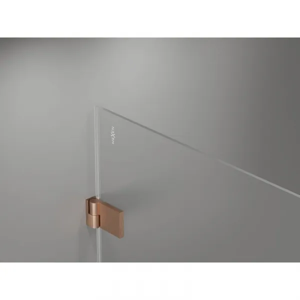 MEXEN/S - Lunar-B L sprchový kút dvere krídlové pravá 85 x 80, transparent, meď kartáčovaná 832L-085-080-65-00-P