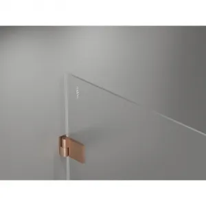 MEXEN/S - Lunar-B L sprchový kút dvere krídlové pravá 85 x 80, transparent, meď kartáčovaná 832L-085-080-65-00-P