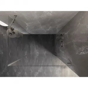 MEXEN/S - Lunar-B sprchovací kút dvere krídlové pravá 80 x 70, transparent, nikel kartáčovaný 832-080-070-97-00-P