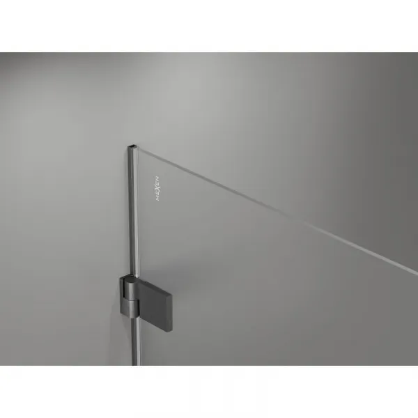 MEXEN/S - Lunar-B L sprchový kút dvere krídlové pravá 85 x 70, transparent, grafit kartáčovaná 832L-085-070-66-00-P