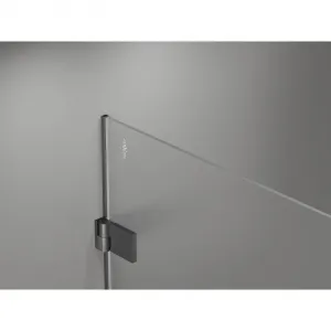 MEXEN/S - Lunar-B L sprchový kút dvere krídlové pravá 85 x 70, transparent, grafit kartáčovaná 832L-085-070-66-00-P