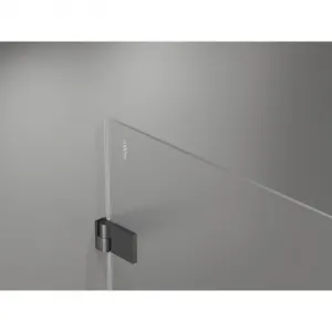 MEXEN/S - Lunar-B L sprchový kút dvere krídlové pravá 85 x 70, transparent, grafit kartáčovaná 832L-085-070-66-00-P