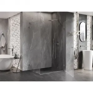MEXEN/S - Lunar-B L sprchový kút dvere krídlové pravá 100 x 70, transparent, nikel kartáčovaný 832L-100-070-97-00-P