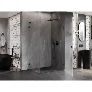 MEXEN/S - Lunar-B L sprchový kút dvere krídlové pravá 100 x 70, transparent, čierna 832L-100-070-70-00-P