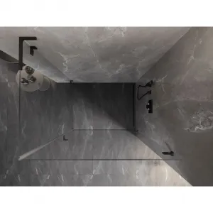 MEXEN/S - Lunar-B L sprchový kút dvere krídlové pravá 100 x 70, transparent, čierna 832L-100-070-70-00-P