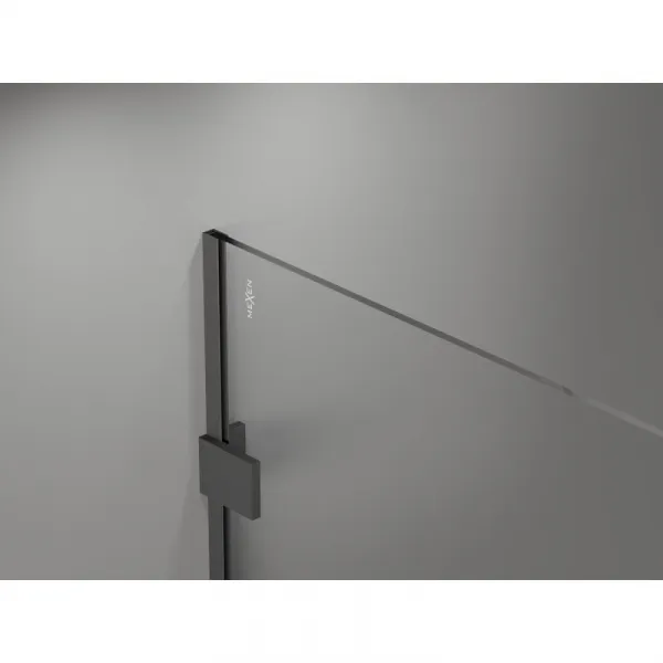 MEXEN/S - Lunar Sprchová zástena WALK-IN pravá 100 x 200, transparent 8 mm, grafit metal 830-100-000-95-00-P
