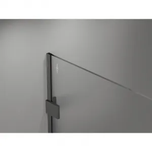 MEXEN/S - Lunar Sprchová zástena WALK-IN pravá 100 x 200, transparent 8 mm, grafit metal 830-100-000-95-00-P