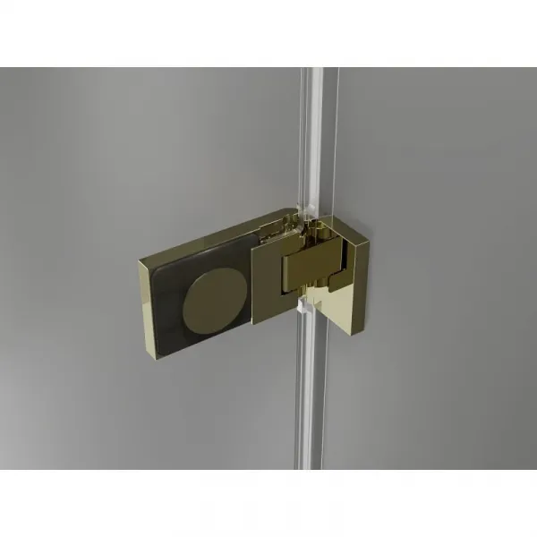 MEXEN/S - Lunar-F sprchovací kút skladacie dvere ľavá 90 x 90, transparent, zlato 836-090-090-50-00-L