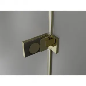 MEXEN/S - Lunar-F L sprchový kút skladacie dvere ľavá 100 x 90, transparent, zlato 836L-100-090-50-00-L