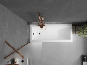 MEXEN/S - Next vaňová zástena FIX 50 x 150, dekor, růžové zlato 895-050-000-00-30-60