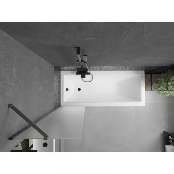 MEXEN/S - Next vaňová zástena FIX 50 x 150, dekor, grafit metal 895-050-000-00-30-95