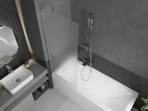 MEXEN/S - Next vaňová zástena FIX 70 x 150, dekor, nikel kartáčovaná 895-070-000-00-30-97