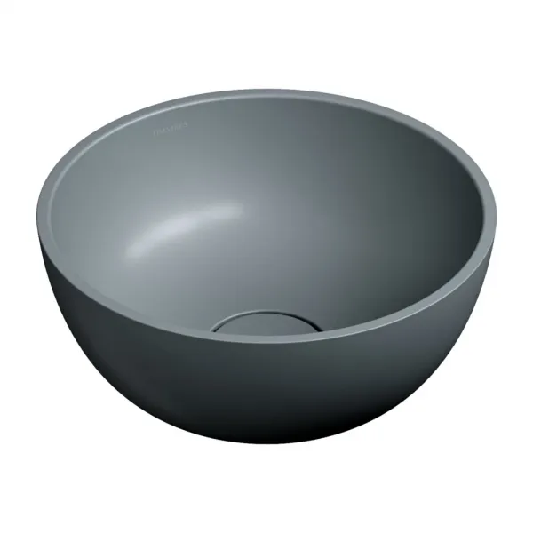 OMNIRES - SHELL M+ umývadlo na dosku, O35 cm, popolavo šedá matná SHELL350UNAG