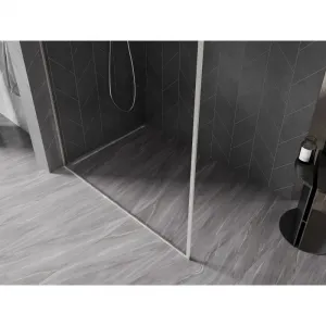 MEXEN/S - Kyoto-XF L Sprchová zástena WALK-IN s rámom 80 x 202, transparent 10 mm, nikel kartáčovaný 800-080-174-97-00-XF