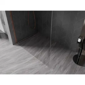 MEXEN/S - Kyoto-X L Sprchová zástena WALK-IN 80 x 200, transparent 10 mm, meď kartáčovaná 800-080-107-65-00-X
