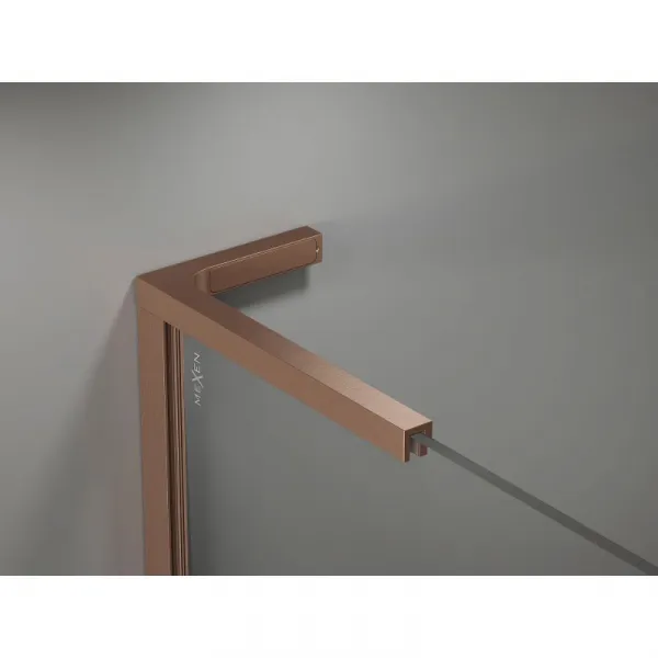 MEXEN/S - Kyoto-X L Sprchová zástena WALK-IN 80 x 200, transparent 10 mm, meď kartáčovaná 800-080-107-65-00-X