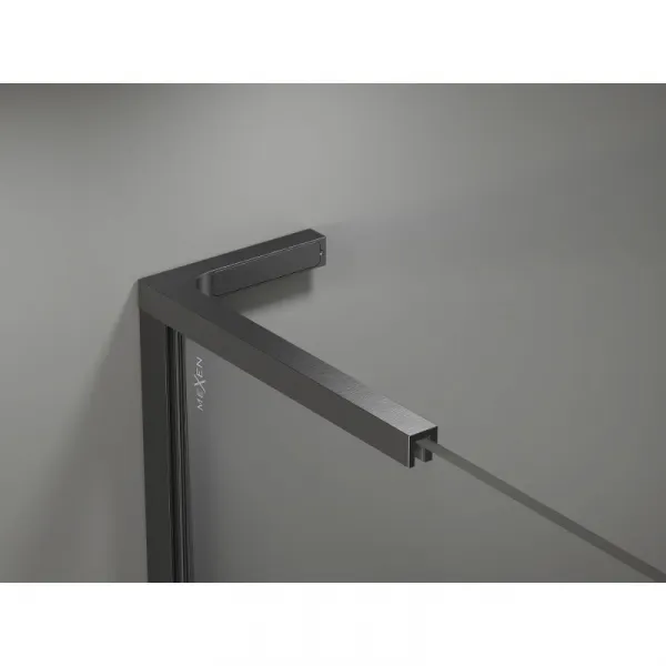MEXEN/S - Kyoto-X L Sprchová zástena WALK-IN 80 x 200, transparent 10 mm, grafit kartáčovaná 800-080-107-66-00-X