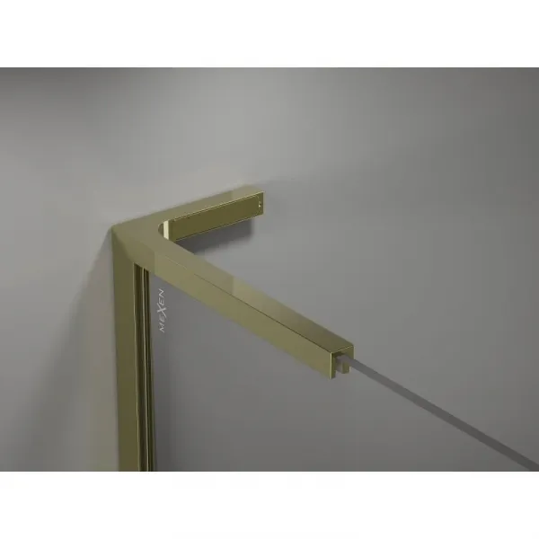 MEXEN/S - Kyoto-X L Sprchová zástena WALK-IN 70 x 200, transparent 10 mm, zlato 800-070-107-50-00-X