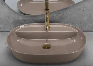 REA - Umývadlo na dosku Aura 61 Beige Shiny REA-U6381