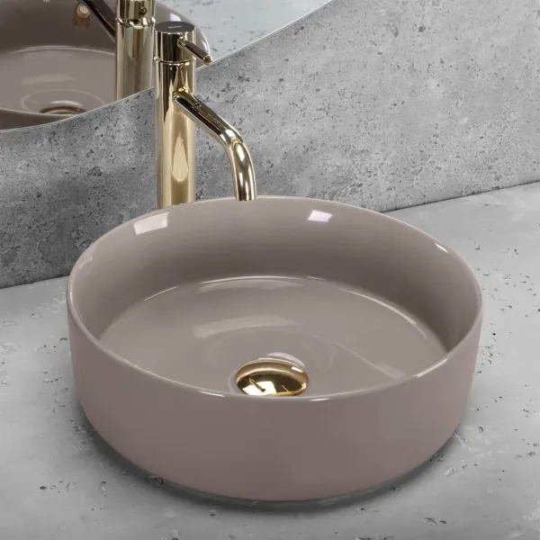 REA - Umývadlo na dosku SAMI Beige Shiny REA-U6382
