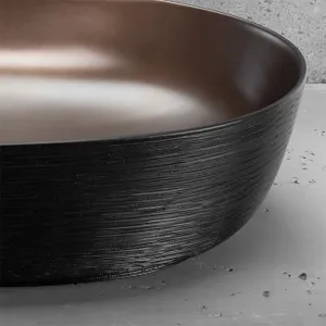 REA - Keramické umývadlo na dosku CLEO 61 Copper Bush / Black REA-U6383