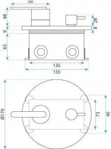 Sprchová súprava podomietková Rea Ontario titán + BOX