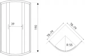 KERRA - Sprchová kabína Tiara 80 (bez vaničky) 5907548109361
