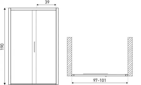 KERRA - Dvere sprchové Silves DR 100 5907548114716