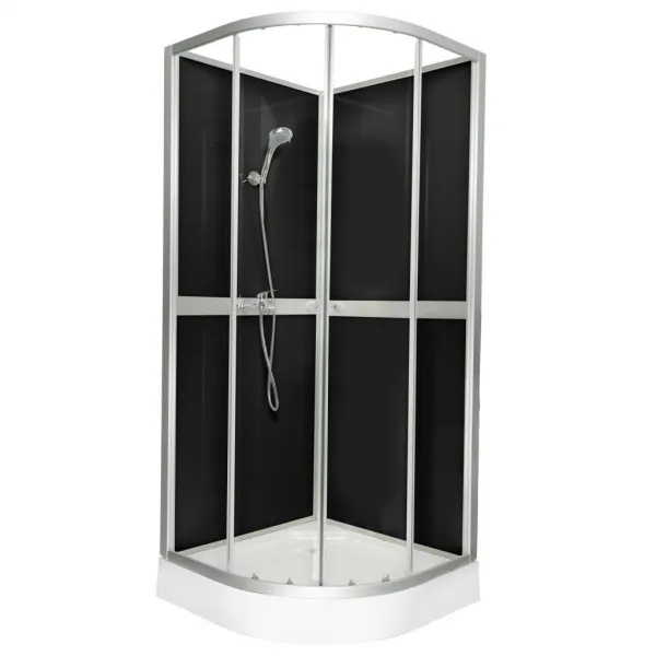 KERRA - Kabína sprchová Classic 80 čierna + batéria 5907548113320