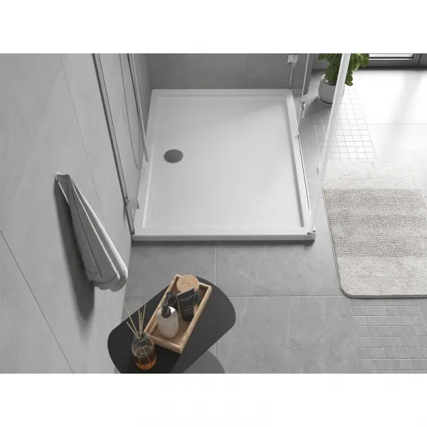 MEXEN - Flow sprchová vanička obdĺžniková slim 90 x 100, biela lesk 46R109010