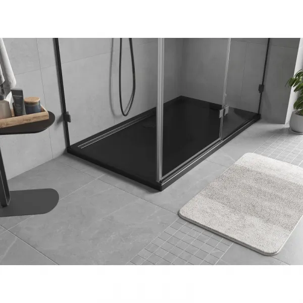MEXEN - Flow sprchová vanička obdĺžniková slim 100 x 140, čierna mat 46R701014