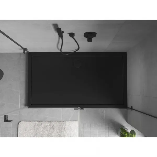 MEXEN - Flow sprchová vanička obdĺžniková slim 100 x 140, čierna mat 46R701014