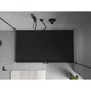 MEXEN - Flow sprchová vanička obdĺžniková slim 100 x 140, čierna mat 46R701014